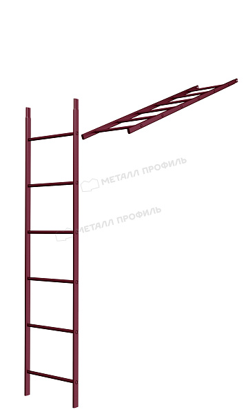 Лестница кровельная стеновая дл. 1860 мм без кронштейнов (3005) ― купить недорого в Кызылорде.